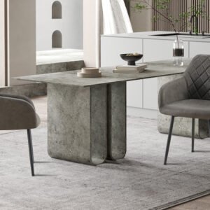 Stoel 'Peron' PU Microvezel Grijs