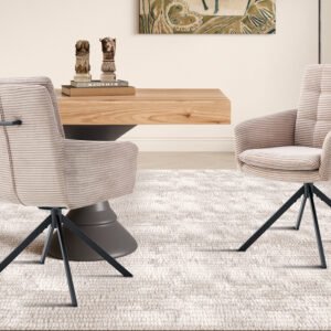 Stoel 'Luna' Draaibaar Ribstof Fabb Hyper Zand