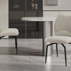 Stoel 'Lara' Draaibaar Stof Ote Sea Ecru