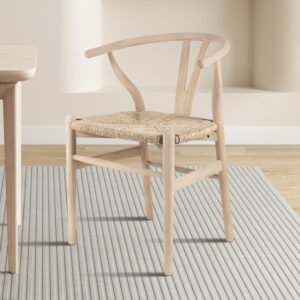 Stoel 'Bart' Iepenhout met een geweven zitting