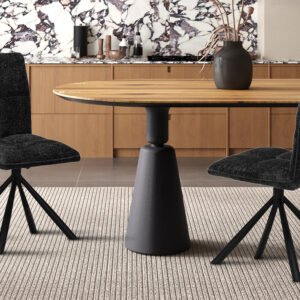 Stoel 'Jack' Draaibaar Stof Donkergrijs