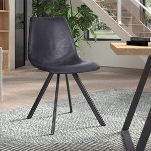 Stoel 'Emma' PU Zwart