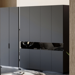 Erzin 6-deurs Kleerkast met Lades 2 – Grijs