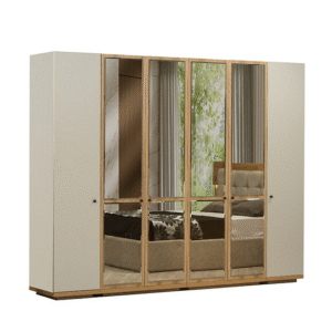 Belen 6-deurs Kleerkast met Spiegel