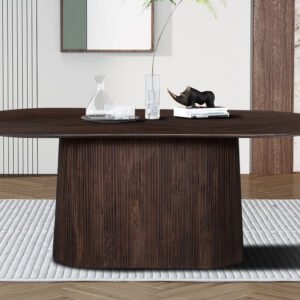 Tafel 'Miguel' 200 cm Ovaal Mango hout Donkerbruin